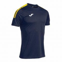 Koszulka piłkarska męska z krótkim rękawem JOMA Olimpiada L. Niebieskie t-shirty sportowe męskie Joma, l, bez ramiączek, do piłki nożnej. Za 168.00 zł.