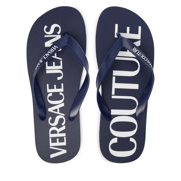 Japonki Versace Jeans Couture. Niebieskie klapki i japonki męskie Versace Jeans Couture, z jeansu. Za 199.99 zł.