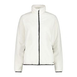 Bluza polarowa damska CMP 35P1566 Jacquard Highloft. Białe bluzy bez kaptura damskie CMP, z polaru. Za 219.99 zł.