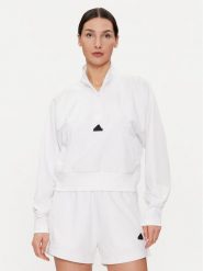 Adidas Bluza Z.N.E. IN9478 Biały Relaxed Fit. Białe bluzy bez kaptura damskie Adidas, xl, z syntetyku. Za 259.99 zł.