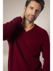 Perfect Cashmere Kaszmirowy sweter "Alexander" w kolorze bordowym rozmiar: L. Czerwone swetry męskie Perfect Cashmere, l, bez wzorów, z kaszmiru, bez kołnierzyka. Za 413.99 zł.