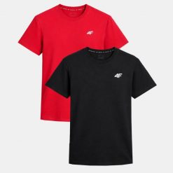 T-SHIRT MĘSKI 4F KOSZULKA ZESTAW KOMPLET 2 SZTUKI TTSHM3341. T-shirty sportowe męskie 4f, m, z bawełny, bez ramiączek, na fitness i siłownię. Za 86.00 zł.