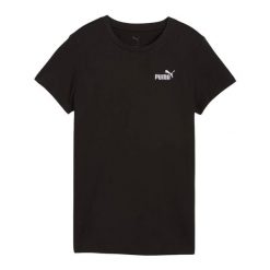 Damska Koszulka Z Logo ESS No.1 Small. Czarne bluzki damskie Puma, bez wzorów, bez kołnierzyka. Za 100.99 zł.