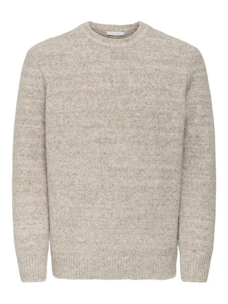 ONLY & SONS Sweter "Bay" w kolorze beżowym rozmiar: S. Brązowe swetry męskie Only & Sons, s, bez wzorów, bez kołnierzyka. Za 126.45 zł.