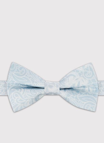 PAKO LORENTE - Jedwabna błękitna mucha męska. Niebieskie krawaty i muchy męskie Pako Lorente, bez wzorów, z jedwabiu, eleganckie. Za 149.99 zł.