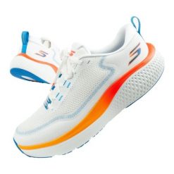 Buty Skechers Go Run 246086/WMLT białe. Białe buty sportowe na co dzień męskie z materiału, bez zapięcia, do biegania. Za 588.17 zł.