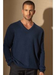 Perfect Cashmere Kaszmirowy sweter "Lorenzo" w kolorze granatowym rozmiar: M. Niebieskie swetry męskie Perfect Cashmere, m, bez wzorów, z kaszmiru, bez kołnierzyka. Za 414.33 zł.