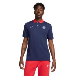 Męska Koszulka Polo 2.0 Essential Paris Saint Germain FC DriFIT. Niebieskie koszulki polo męskie Nike, l, bez wzorów, z bawełny, bez ramiączek. Za 411.99 zł.
