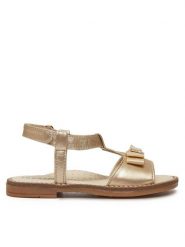 Tommy Hilfiger Sandały Sandalo T1A2-33940-0220 S Złoty. Żółte sandały dziewczęce Tommy Hilfiger, ze skóry, bez zapięcia. Za 319.99 zł.