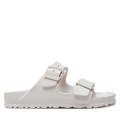 Klapki Birkenstock. Klapki damskie Birkenstock, bez wzorów, bez obcasa. Za 249.99 zł.