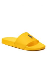 Polo Ralph Lauren Klapki Polo Silde 809860988002 Żółty. Żółte klapki damskie Polo Ralph Lauren, bez wzorów, z tworzywa sztucznego, bez obcasa. Za 259.99 zł.