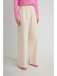 Josephine & Co Spodnie "Dave" w kolorze beżowym rozmiar: 44. Brązowe spodnie materiałowe damskie Josephine & Co, bez wzorów, z bawełny. Za 131.43 zł.