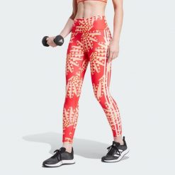 Legginsy adidas x FARM Rio 7/8. Brązowe legginsy sportowe damskie Adidas, xs, bez wzorów, z elastanu, do biegania. Za 204.05 zł.