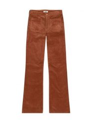 Wrangler Spodnie sztruksowe w kolorze jasnobrązowym rozmiar: W26/L32. Brązowe spodnie materiałowe damskie Wrangler, bez wzorów, ze sztruksu. Za 127.35 zł.