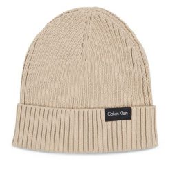 Czapka Calvin Klein. Brązowe czapki męskie CALVIN KLEIN, na zimę, bez wzorów. Za 189.99 zł.