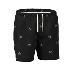 Spodenki surfingowe męskie Olaian 100 Palmito 15". Czarne kąpielówki męskie OLAIAN, m, bez wzorów, z materiału. Za 49.99 zł.