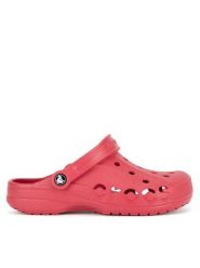 Crocs Klapki BAYA 10126-6EN W Czerwony. Czerwone klapki damskie Crocs, bez wzorów, z materiału, bez obcasa. Za 159.99 zł.