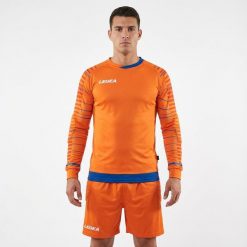 Zestaw bramkarski REIMS pomarańczowo-niebieski junior. Brązowe szorty męskie Legea, bez wzorów, z materiału, młodzieżowe. Za 68.00 zł.