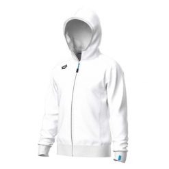 Bluza z kapturem Arena Team Panel. Niebieskie bluzy sportowe damskie Arena, s, bez wzorów, z bawełny, bez ramiączek, długie, z kapturem. Za 299.00 zł.