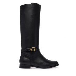 Oficerki LAUREN RALPH LAUREN. Czarne kozaki damskie Lauren Ralph Lauren, bez obcasa, na płaskiej podeszwie. Za 1,299.00 zł.