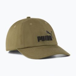 Czapka z daszkiem PUMA Ess No.1 Logo BB. Zielone czapki męskie Puma, bez wzorów. Za 69.99 zł.