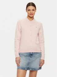 Tommy Hilfiger Kardigan WW0WW42370 Różowy Regular Fit. Czerwone kardigany damskie Tommy Hilfiger, s, bez wzorów, z syntetyku. Za 299.99 zł.