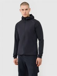 4F Bluza rowerowa szybkoschnąca męska - czarna XXL. Czarne bluzy sportowe męskie 4f, bez wzorów, z dzianiny, klasyczne, bez kołnierzyka, bez ramiączek. W wyprzedaży za 229.99 zł.