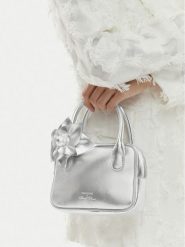 GINO ROSSI Torebka EO-ROSE-LA224-194455 Srebrny. Szare torebki klasyczne damskie Gino Rossi, bez wzorów, ze skóry, bez dodatków. Za 279.99 zł.