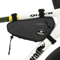 Torba rowerowa na ramę trójkątna Rhinowalk BCT0203. Czarne torebki klasyczne damskie RHINOWALK, bez wzorów, z lakierowanej skóry, bez dodatków. Za 79.90 zł.