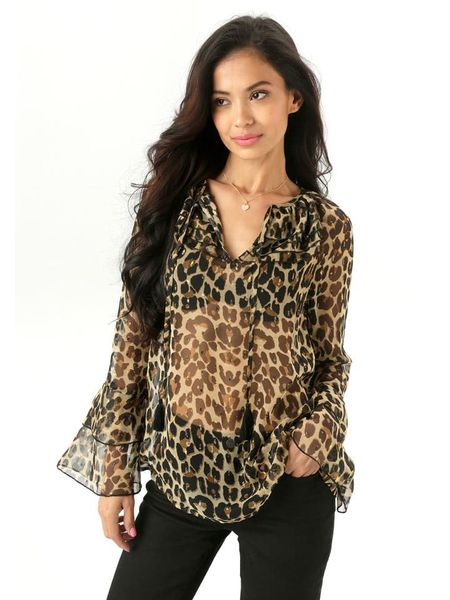 Aniston Bluzka w kolorze jasnobrązowo-czarnym rozmiar: 40. Brązowe bluzki damskie Aniston, bez wzorów, bez kołnierzyka, bez ramiączek. Za 82.99 zł.