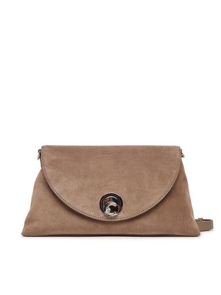 Coccinelle Torebka Toc Coccinellenikla Suede Bim E1 TOC 12 01 01 Beżowy. Brązowe listonoszki damskie Coccinelle, bez wzorów, ze skóry, bez dodatków. Za 1,049.00 zł.