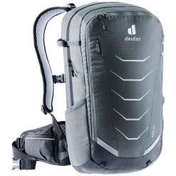 Plecak rowerowy Deuter Flyt 20 - graphite/black. Czarne plecaki damskie Deuter, bez wzorów, z materiału. Za 702.89 zł.