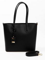 Lia Biassoni Skórzana torebka w kolorze czarnym - 34 x 29 x 12 cm rozmiar: onesize. Czarne torebki klasyczne damskie Lia Biassoni, bez wzorów, z materiału, bez dodatków. Za 304.99 zł.