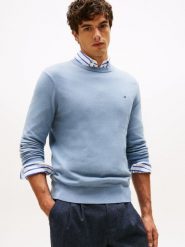 Tommy Hilfiger Sweter z dodatkiem kaszmiru Mężczyźni Bawełna niebieski, XXL. Niebieskie swetry męskie Tommy Hilfiger, m, bez wzorów, z bawełny, bez kołnierzyka. Za 489.95 zł.