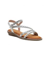 Foreverfolie Sandały w kolorze srebrnym rozmiar: 40. Szare sandały damskie Foreverfolie, bez wzorów, bez obcasa. Za 83.03 zł.