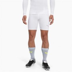 Spodenki kompresyjne męskie PUMA Liga Baselayer Short Tight. Białe szorty sportowe męskie Puma, m, z elastanu, do piłki nożnej. Za 66.00 zł.