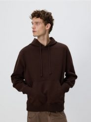 Bawełniana bluza z kapturem - brązowy. Brązowe bluzy z kapturem męskie Reserved, l, z bawełny. W wyprzedaży za 119.99 zł.
