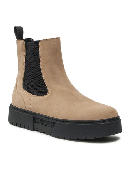 Jenny Fairy Sztyblety WS5895-01 Beżowy. Brązowe botki damskie Jenny Fairy, ze skóry, bez obcasa, na płaskiej podeszwie, bez zapięcia. Za 84.98 zł.