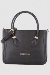 VALENTINO Czarna torebka Montmartr Shopping. Czarne torebki klasyczne damskie Valentino by Mario Valentino, bez wzorów, duże, bez dodatków. W wyprzedaży za 499.99 zł.