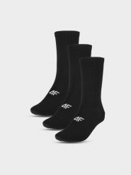 4F Skarpety casual za kostkę (3-pack) męskie - czarne 39-42. Czarne skarpetki męskie 4f, bez wzorów, z bawełny. Za 54.99 zł.
