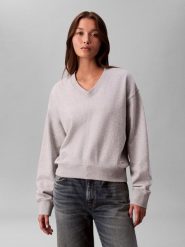 Calvin Klein Jeans Bluza Kobiety Bawełna szary, M. Szare bluzy bez kaptura damskie Calvin Klein Jeans, m, z bawełny. Za 229.95 zł.