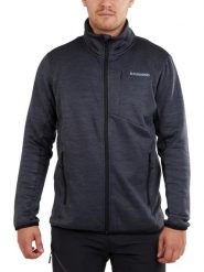 Sweter polarowy męski Fundango Jefferson Fleece. Czarne kardigany męskie Fundango, m, bez wzorów, z materiału, sportowe, bez kołnierzyka. Za 279.90 zł.