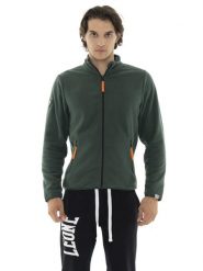 Bluza z polar z zamek błyskawiczny na outdoor. Zielone bluzy bez kaptura męskie LEONE 1947 APPAREL, xl, z polaru. Za 164.19 zł.