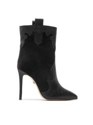 Rage Age Kowbojki RA-08-06-000376 Czarny. Czarne botki damskie Rage Age, ze skóry, bez obcasa, na szpilce, bez zapięcia. Za 749.99 zł.