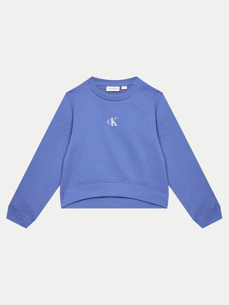 Calvin Klein Jeans Bluza Logo IG0IG02639 Niebieski Regular Fit. Niebieskie spodnie dziewczęce Calvin Klein Jeans, z bawełny. Za 149.99 zł.