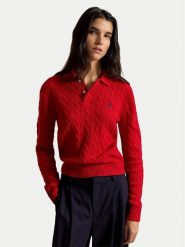 Polo Ralph Lauren Sweter 211972132501 Czerwony Regular Fit. Czerwone swetry klasyczne damskie Polo Ralph Lauren, xl, z wełny, bez kołnierzyka. Za 1,199.00 zł.