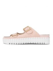 Ilse Jacobsen Klapki w kolorze jasnoróżowym rozmiar: 41. Różowe klapki damskie Ilse Jacobsen, bez wzorów, bez obcasa, na platformie. Za 104.99 zł.