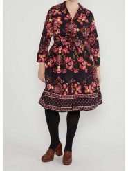 Blutsgeschwister Sukienka w kolorze czarno-różowo-żółtym rozmiar: M. Niebieskie sukienki damskie Blutsgeschwister, na imprezę, m, bez wzorów, z bawełny, klasyczne, bez kołnierzyka, bez ramiączek, midi, rozkloszowane. Za 238.72 zł.