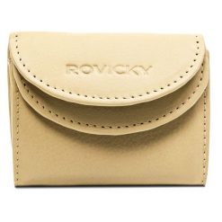Portfel damski Rovicky R-17-LFN beżowy. Brązowe portfele damskie ROVICKY, bez wzorów, ze skóry. Za 30.00 zł.