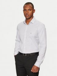 Calvin Klein Koszula K10K113865 Biały Slim Fit. Białe koszule męskie CALVIN KLEIN, m, bez wzorów, z bawełny, bez kołnierzyka, bez ramiączek. Za 339.99 zł.